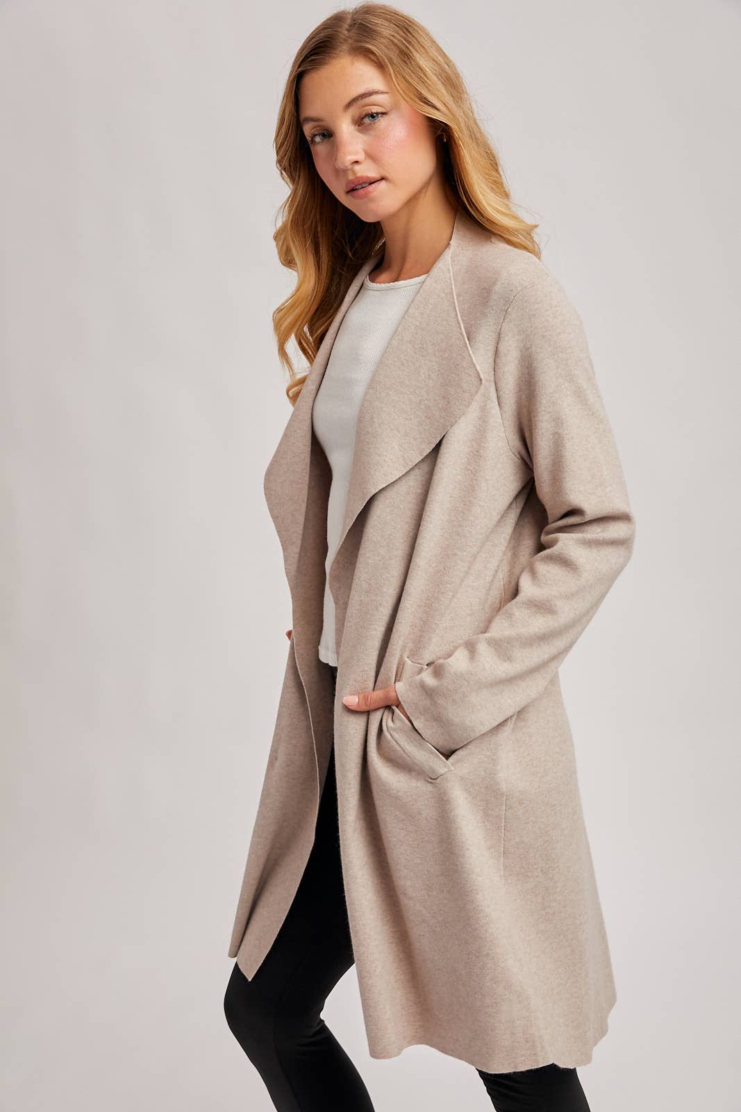 Bluivy - MODERN OPEN FRONT LONGLINE KNIT CARDIGAN