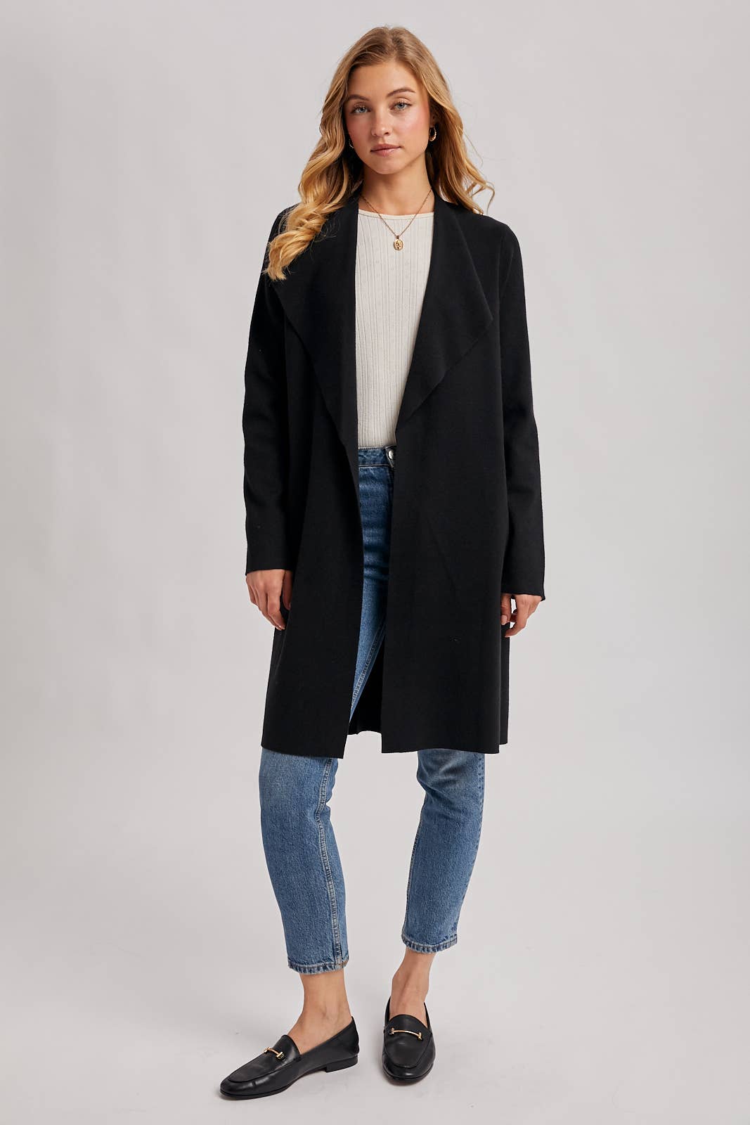 Bluivy - MODERN OPEN FRONT LONGLINE KNIT CARDIGAN