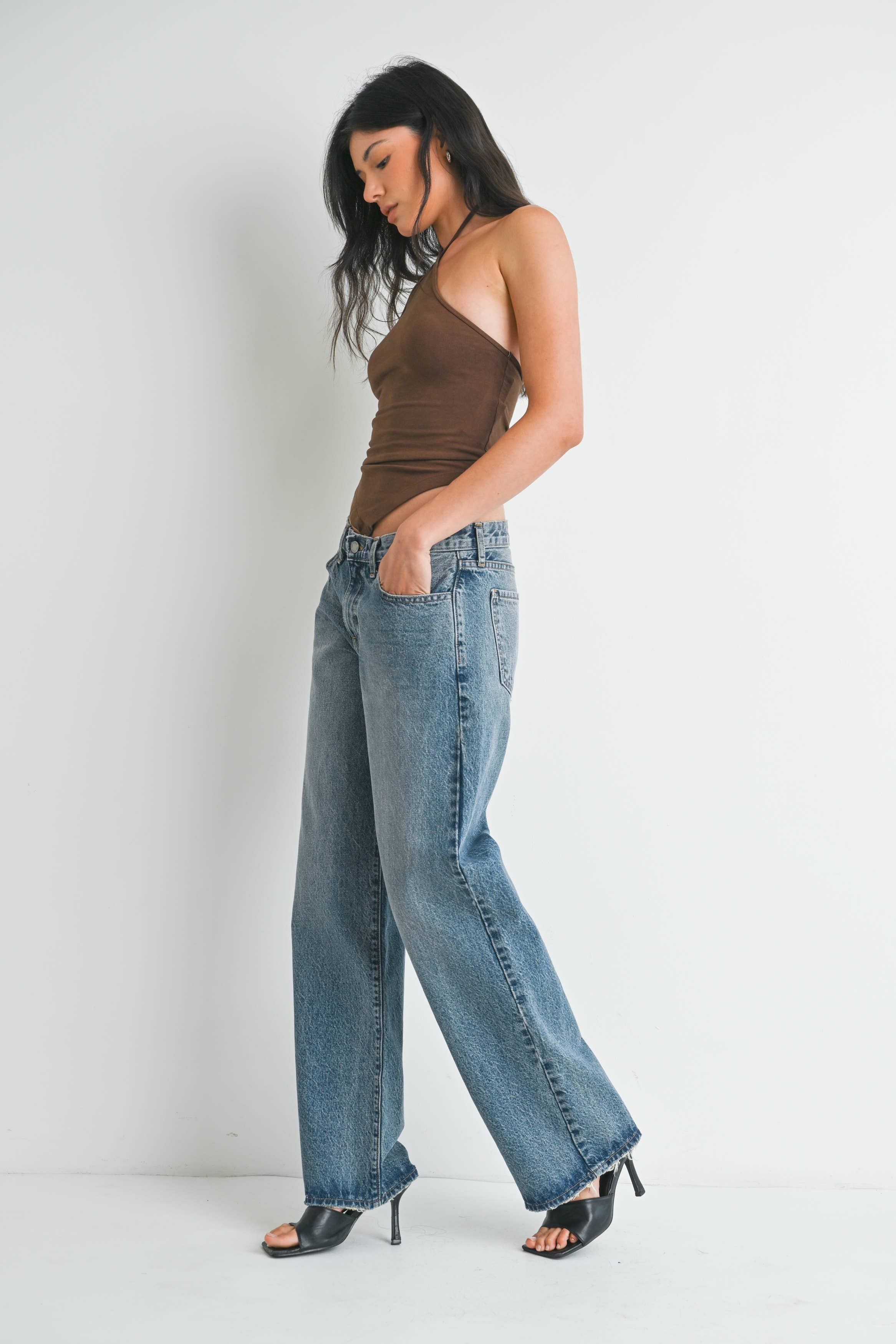 JUST BLACK DENIM -Low Rise Baggy Slouch