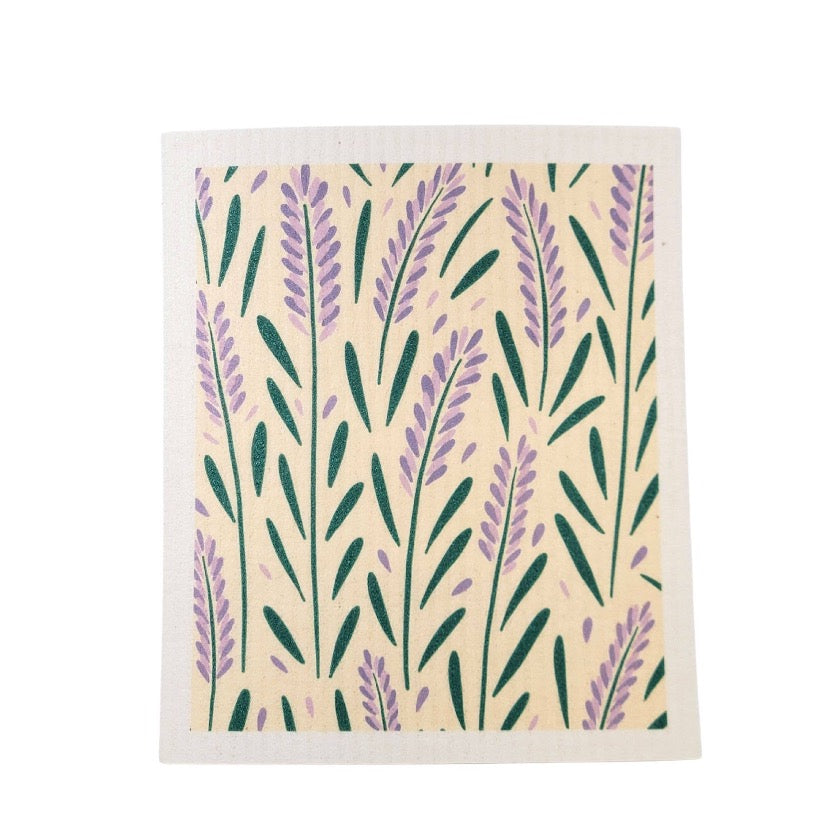 DLavender Patterned Swedish Dishcloths - Driftless Studios
