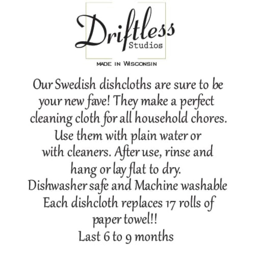 DLavender Patterned Swedish Dishcloths - Driftless Studios
