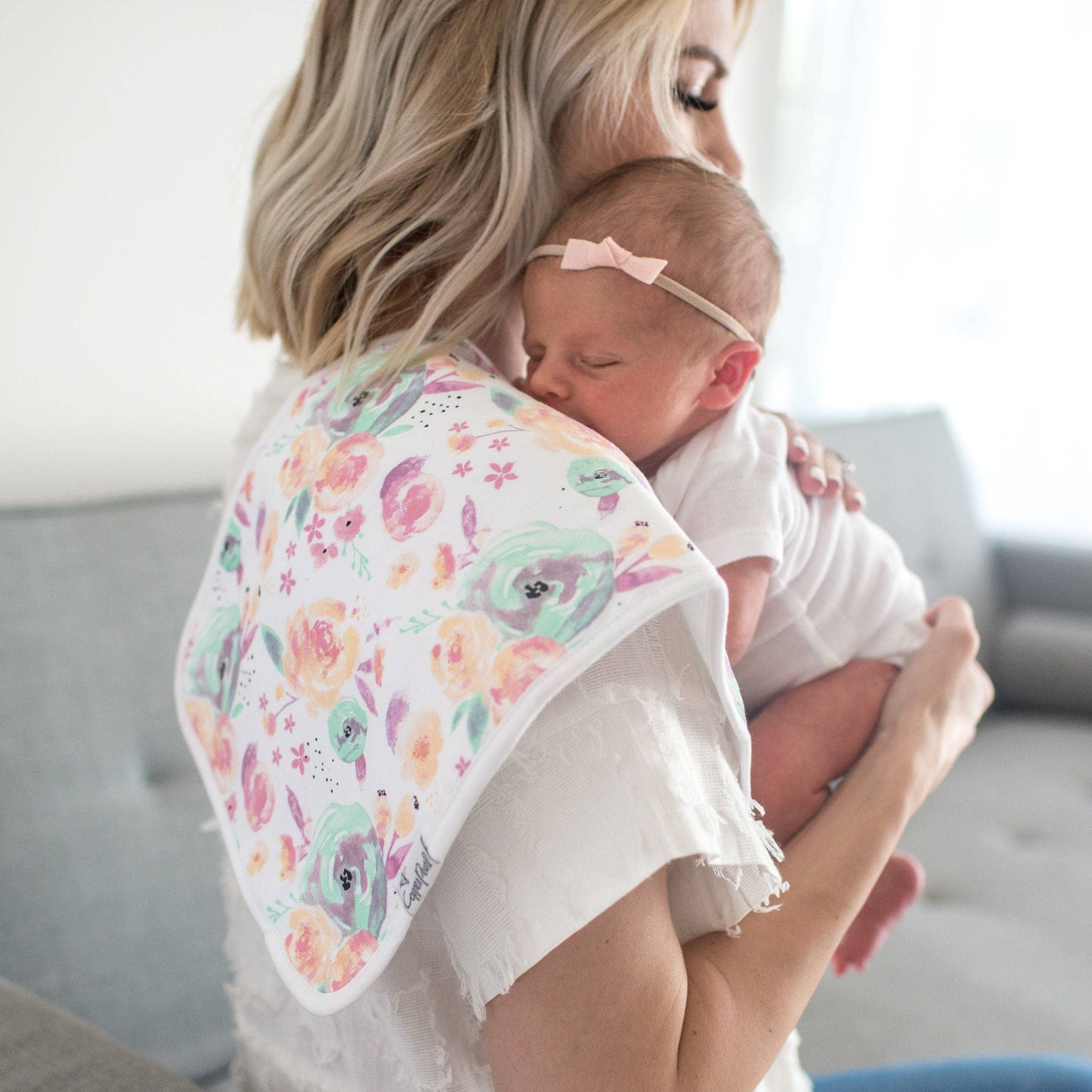 Copper Pearl - 3 Pack Premium Burp Cloths - Bloom