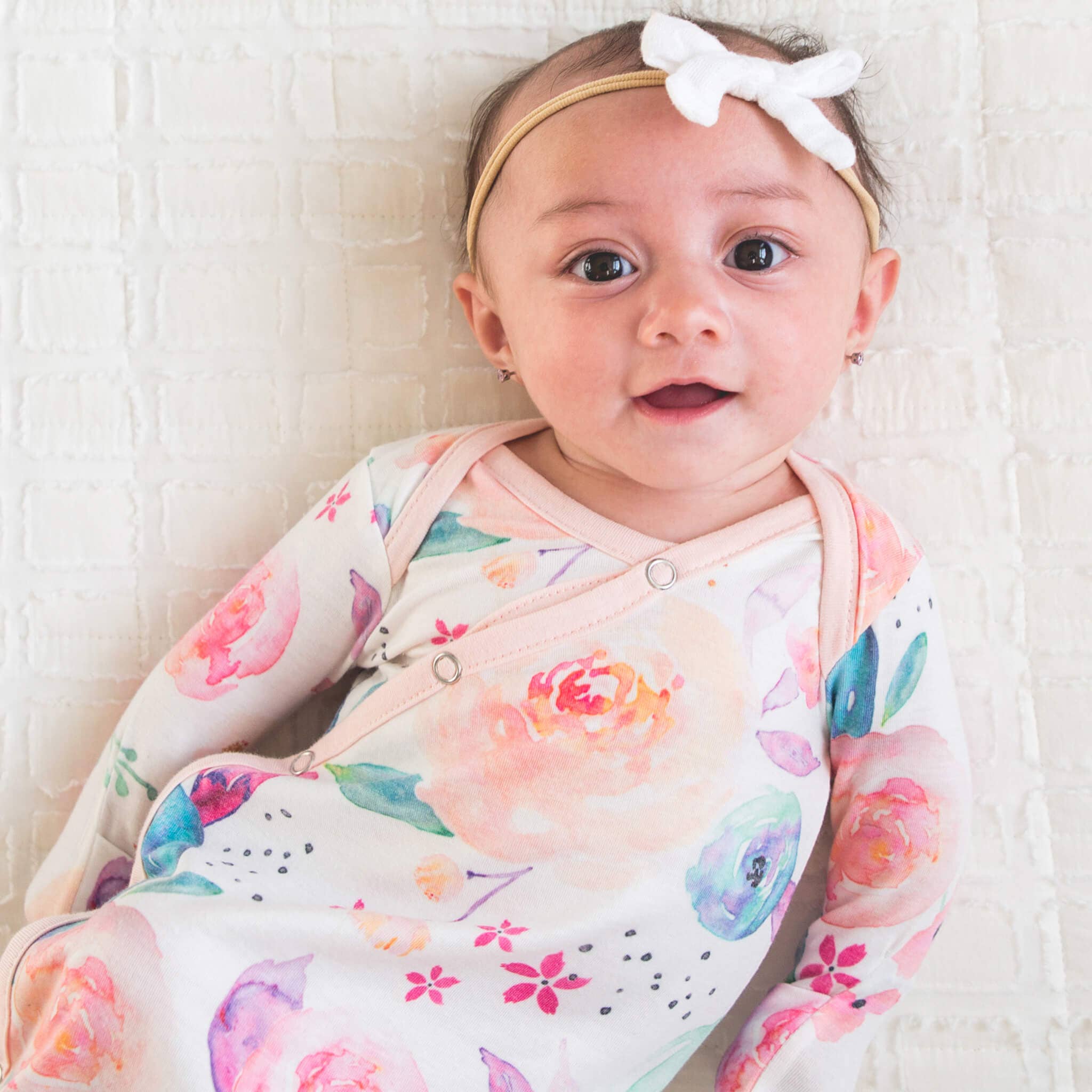 Copper Pearl - Newborn Knotted Gown - Bloom