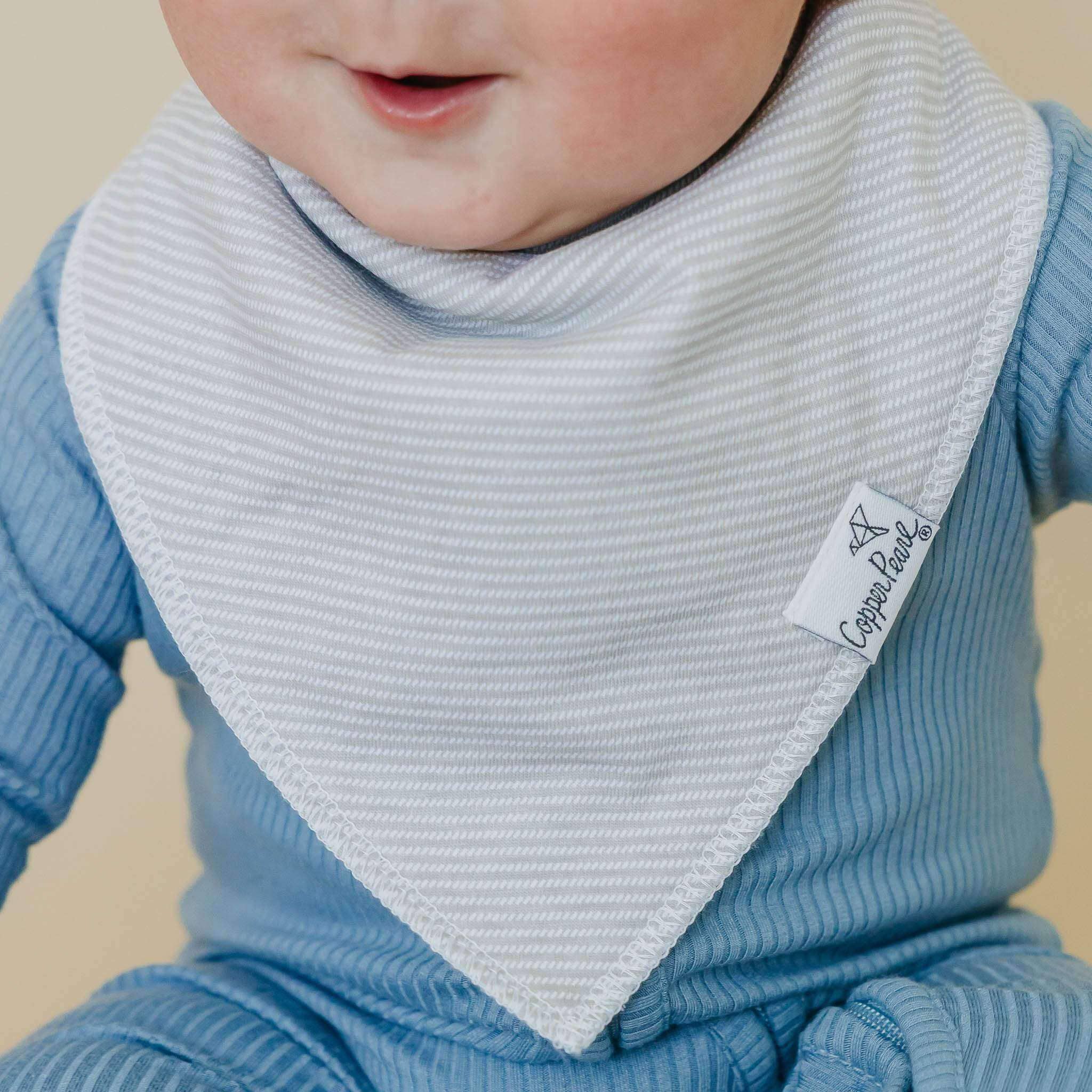Copper Pearl - 4 Pack Baby Bandana Bibs - Oxford