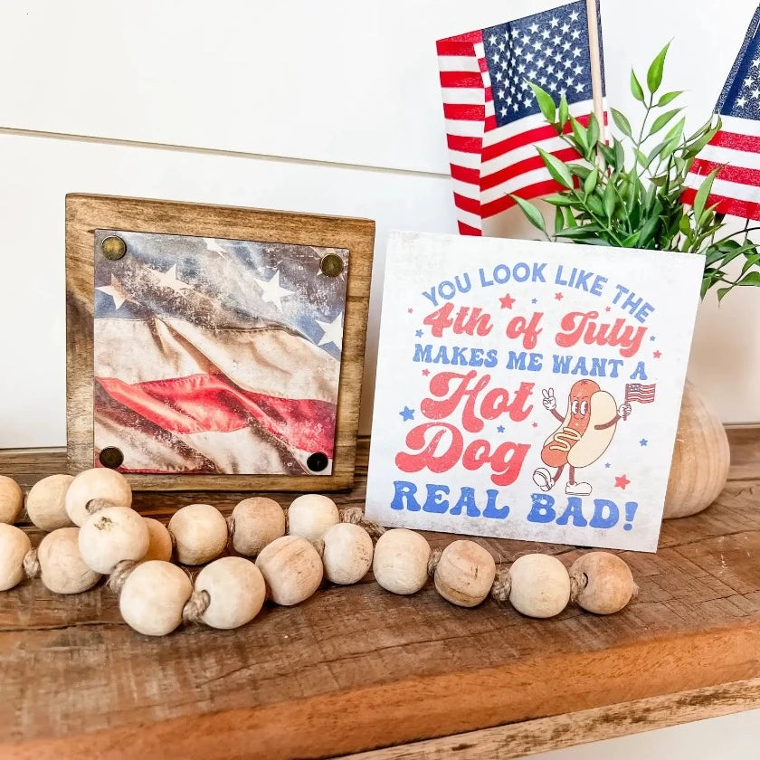 WillowBee Signs & Designs - Patriotic Mini Tiered Tray Sign