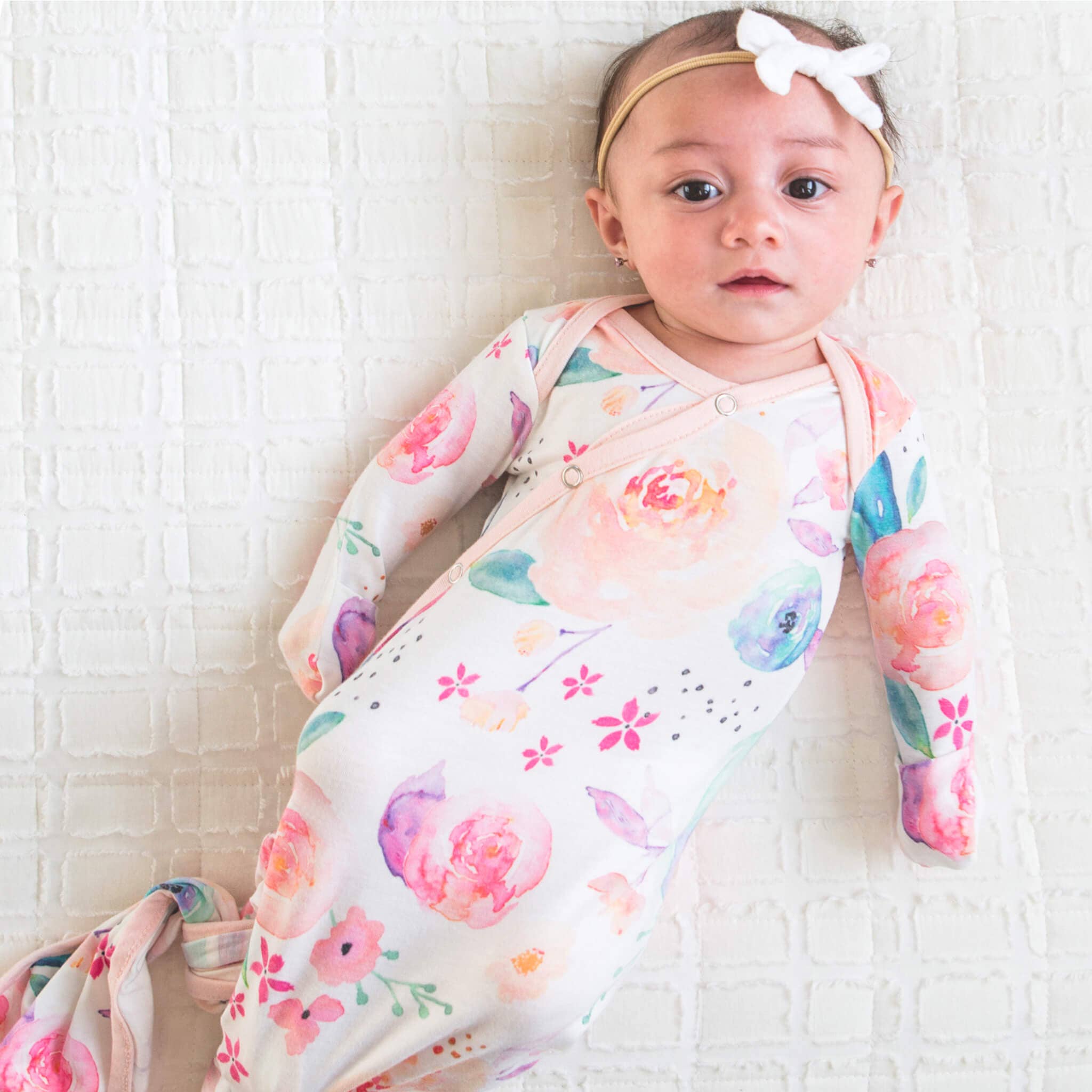 Copper Pearl - Newborn Knotted Gown - Bloom
