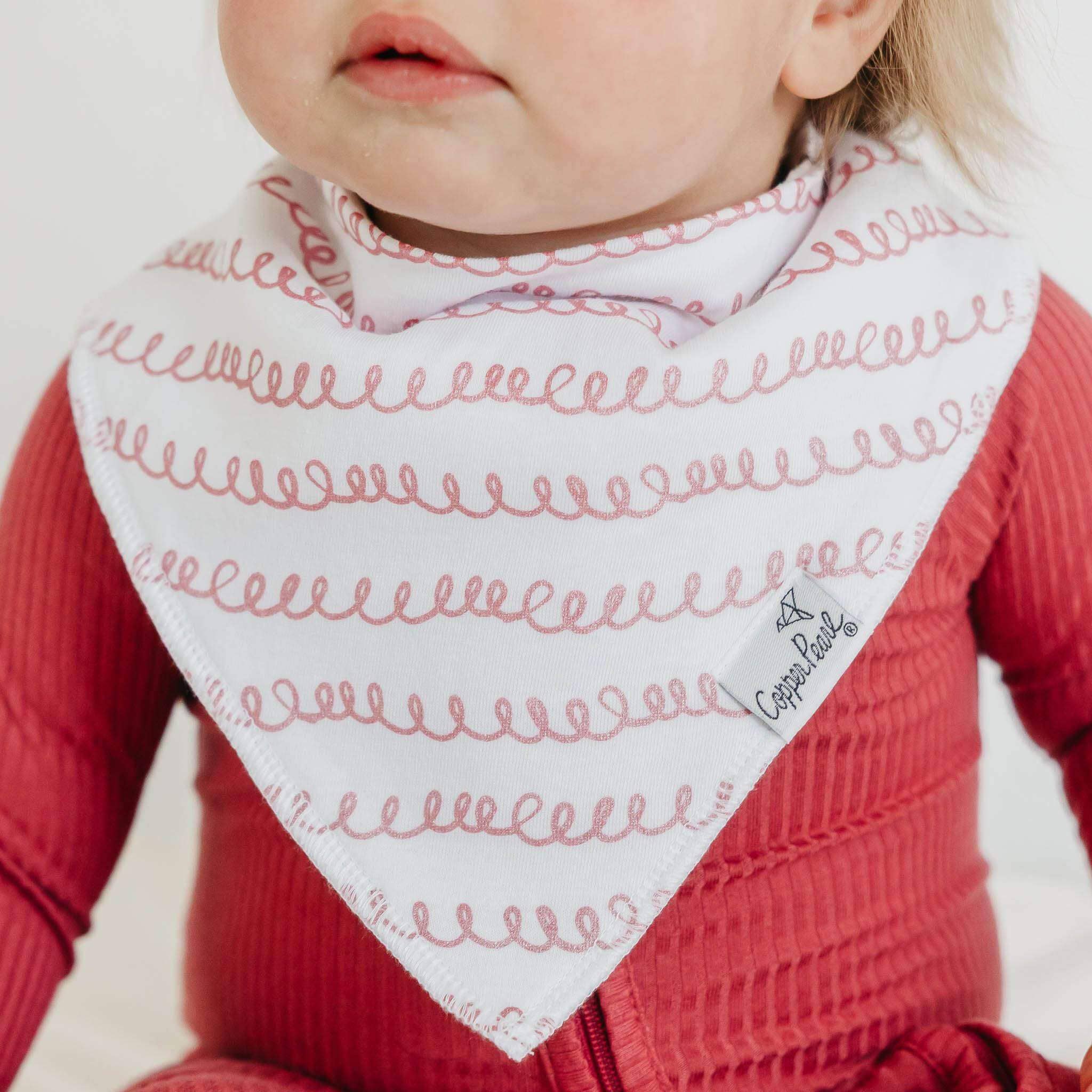 Copper Pearl - 4 Pack Baby Bandana Bibs - Lola