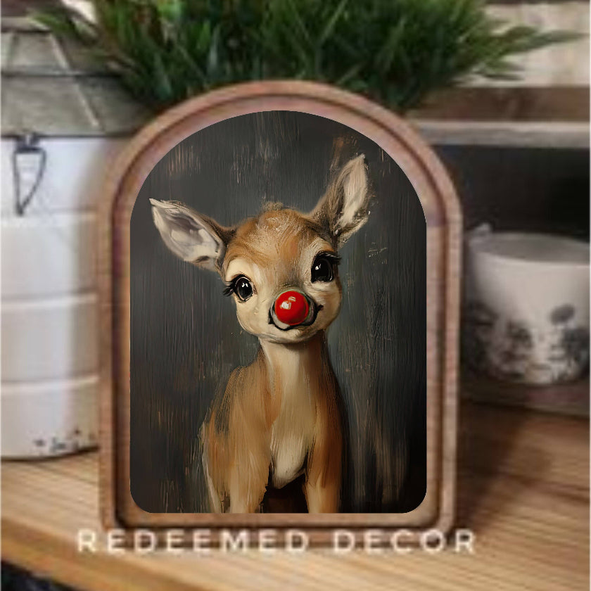 Arch Top Rudolph Framed Art