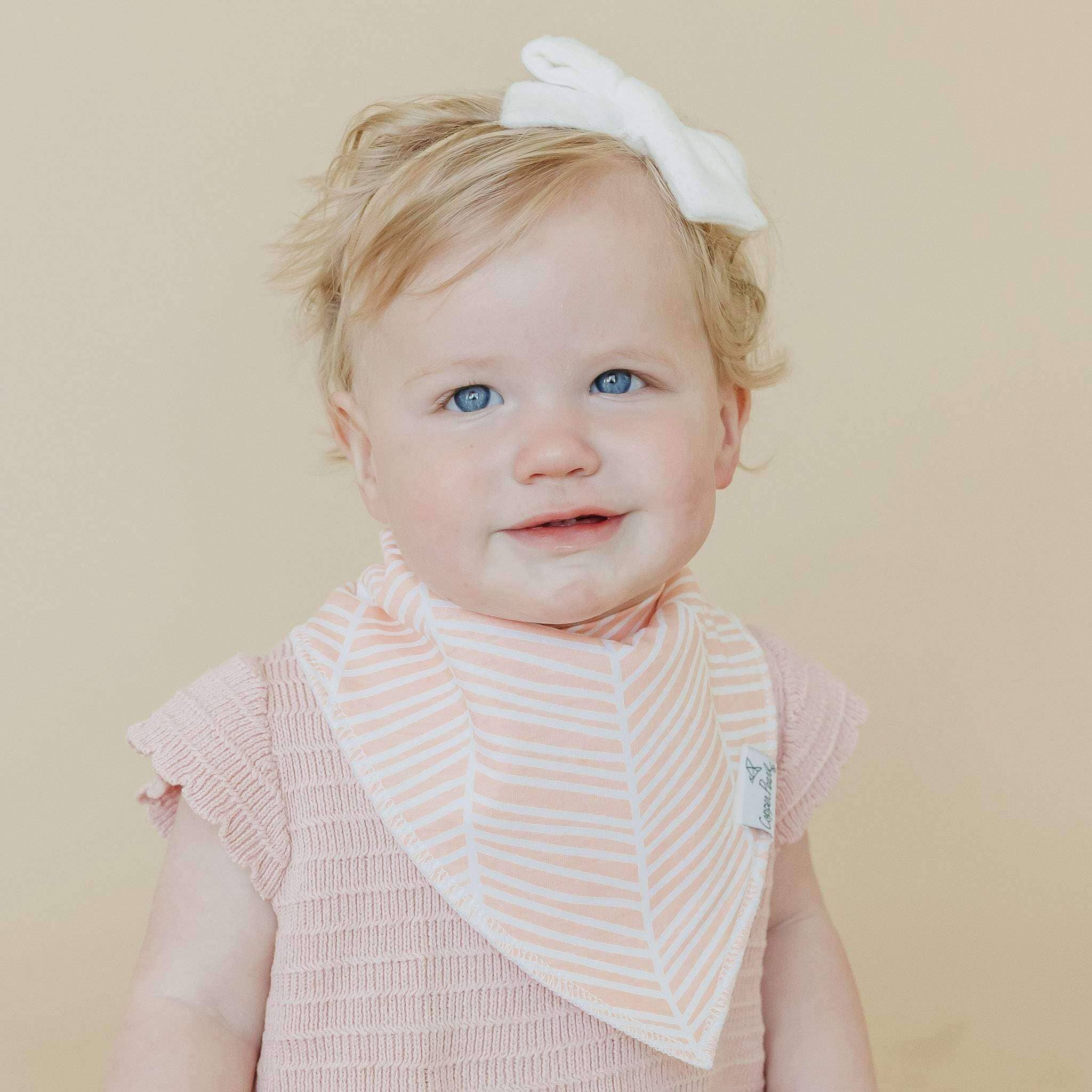 Copper Pearl - 4 Pack Baby Bandana Bibs - Blush