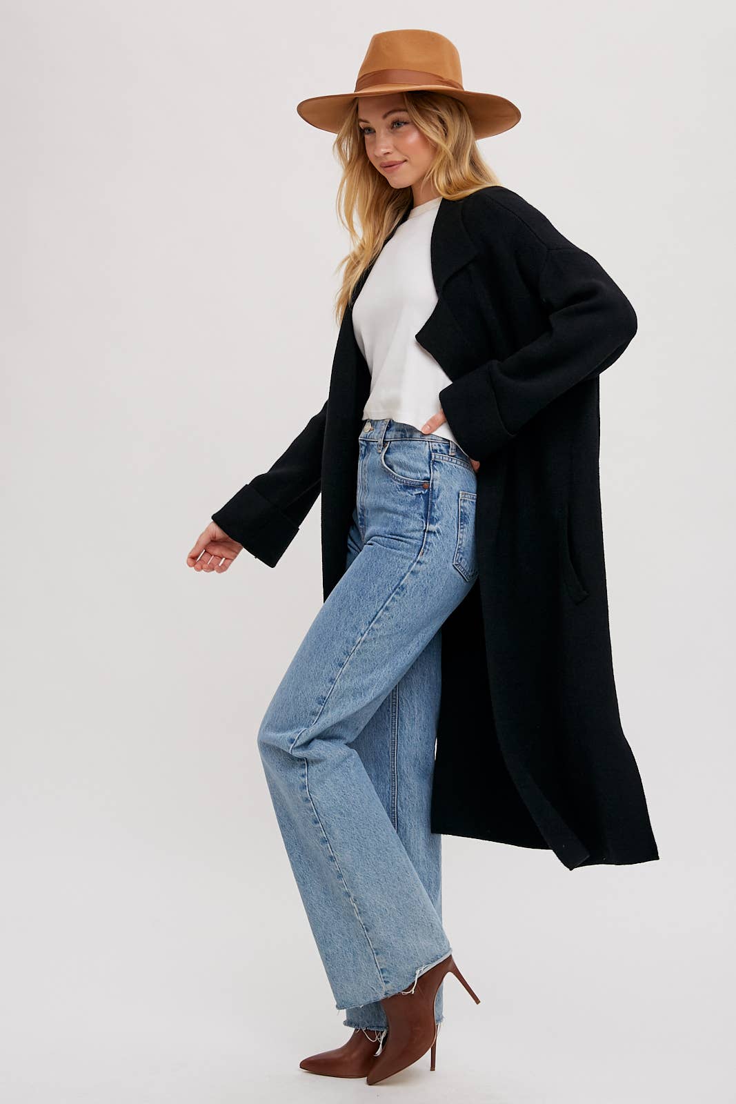 Bluivy - EFFORTLESS KNITTED TRENCH COAT