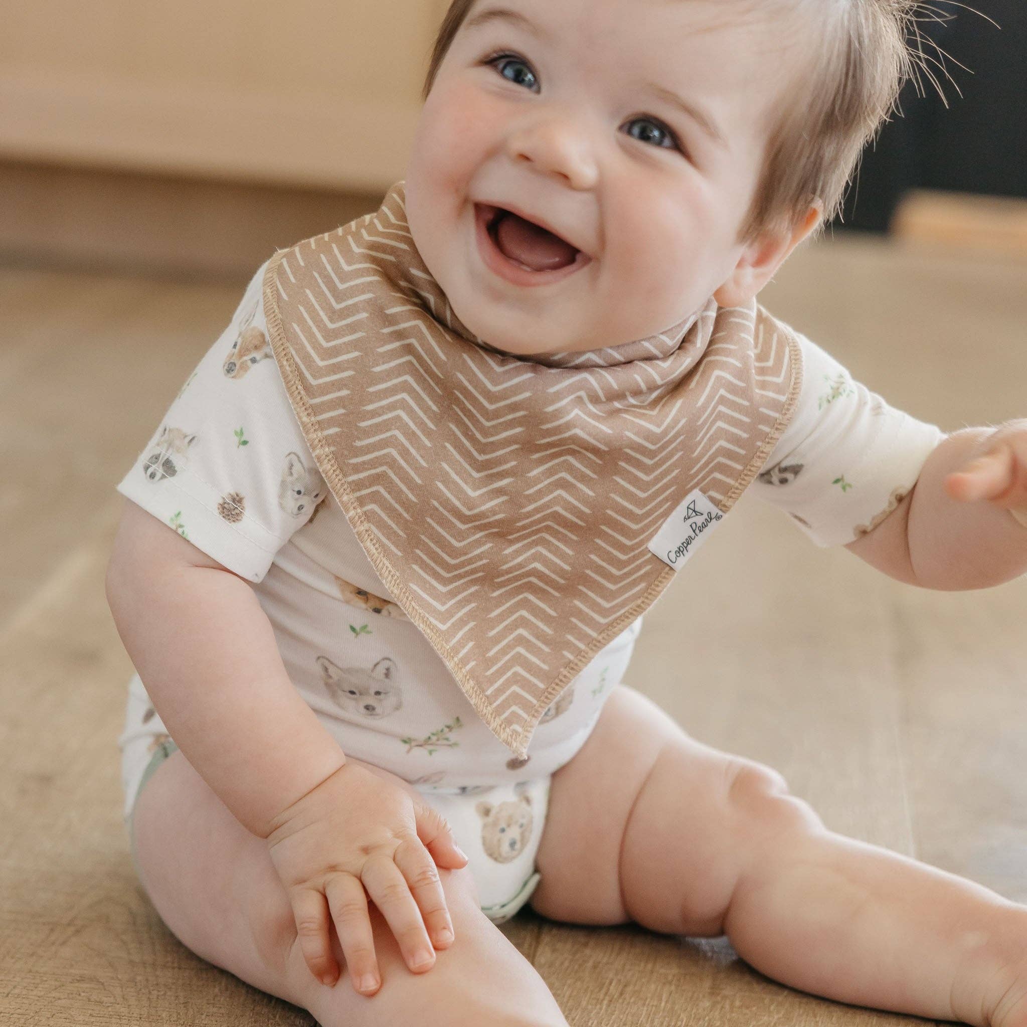 Copper Pearl - 4 Pack Baby Bandana Bibs - Wilder