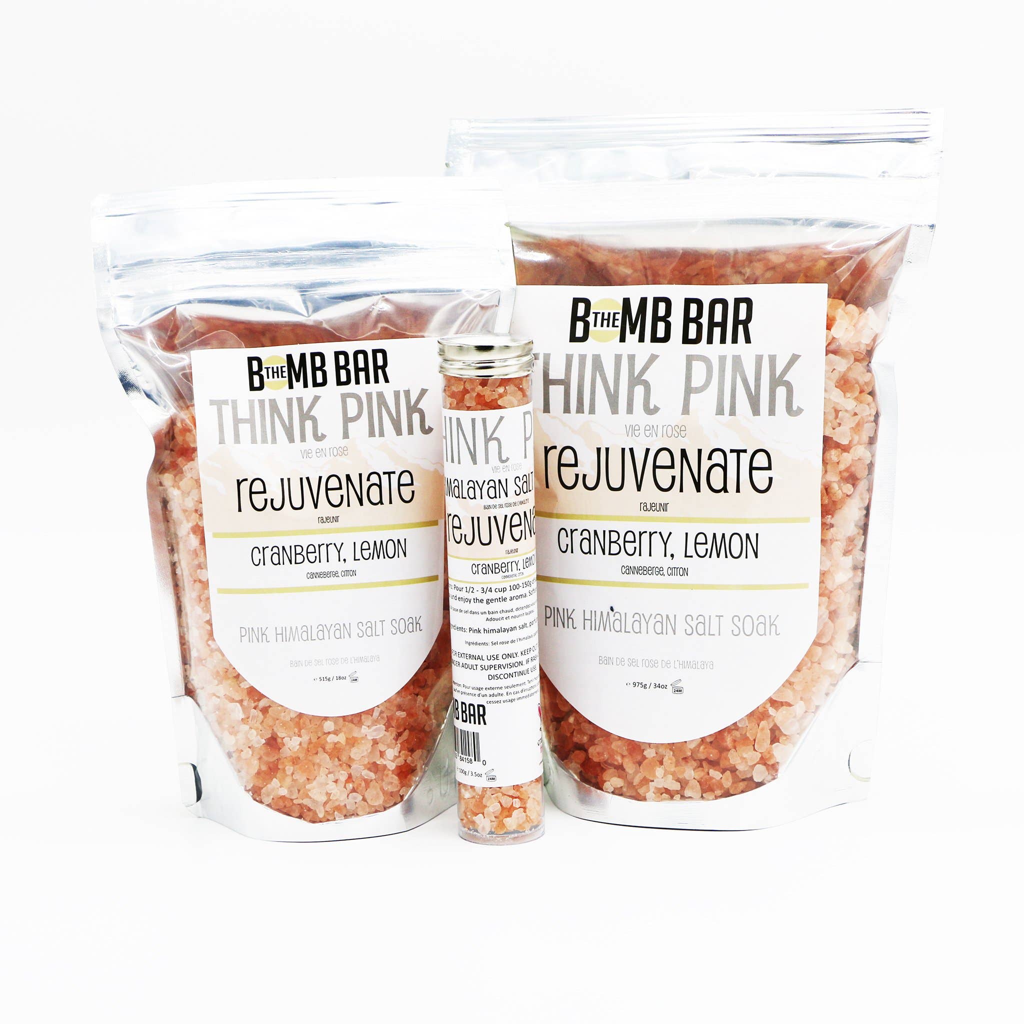 The Bomb Bar Wholesale - Bath Soak - Think Pink Himalayan Pink Salt Detox