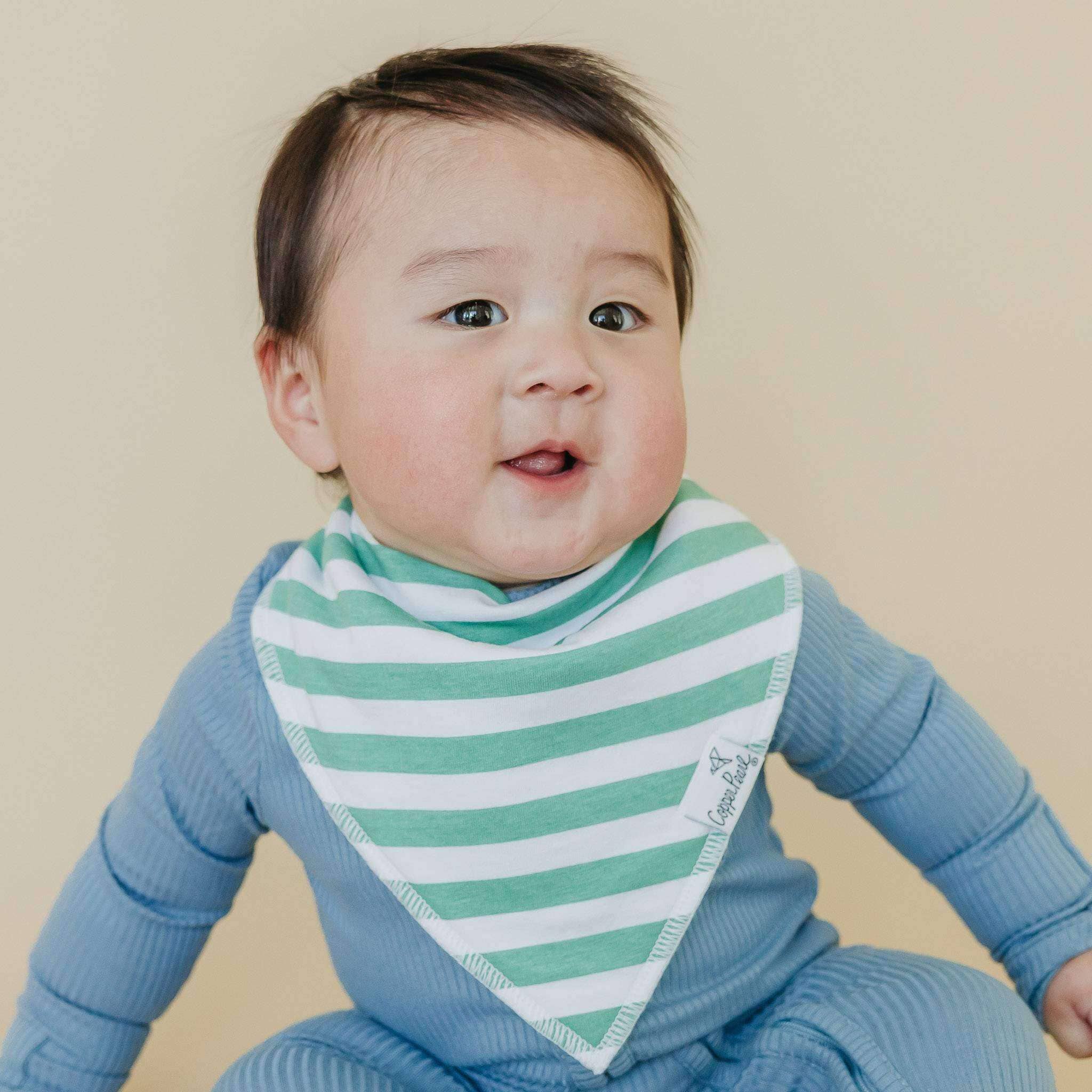 Copper Pearl - 4 Pack Baby Bandana Bibs - Oxford