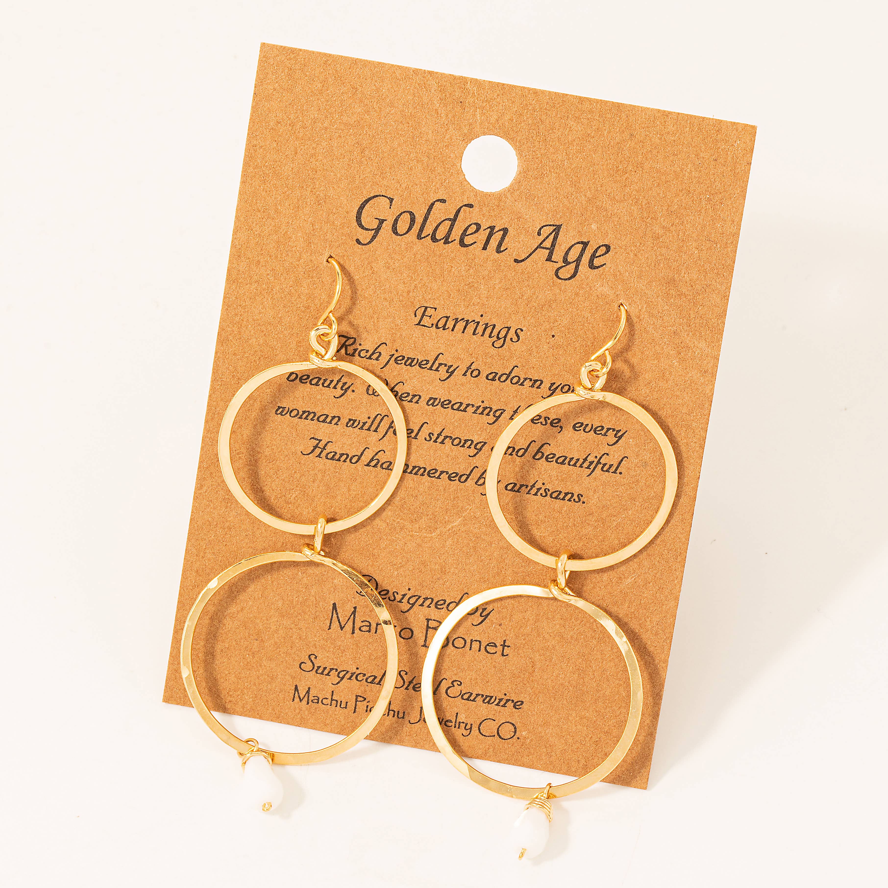 Double Circle Cutout Drop Dangle Earrings