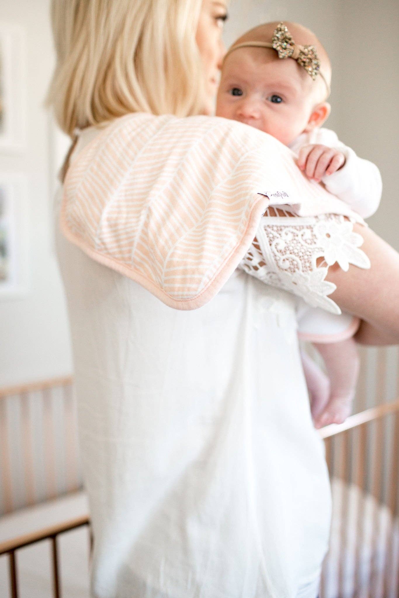 Copper Pearl - 3 Pack Premium Burp Cloths - Blush
