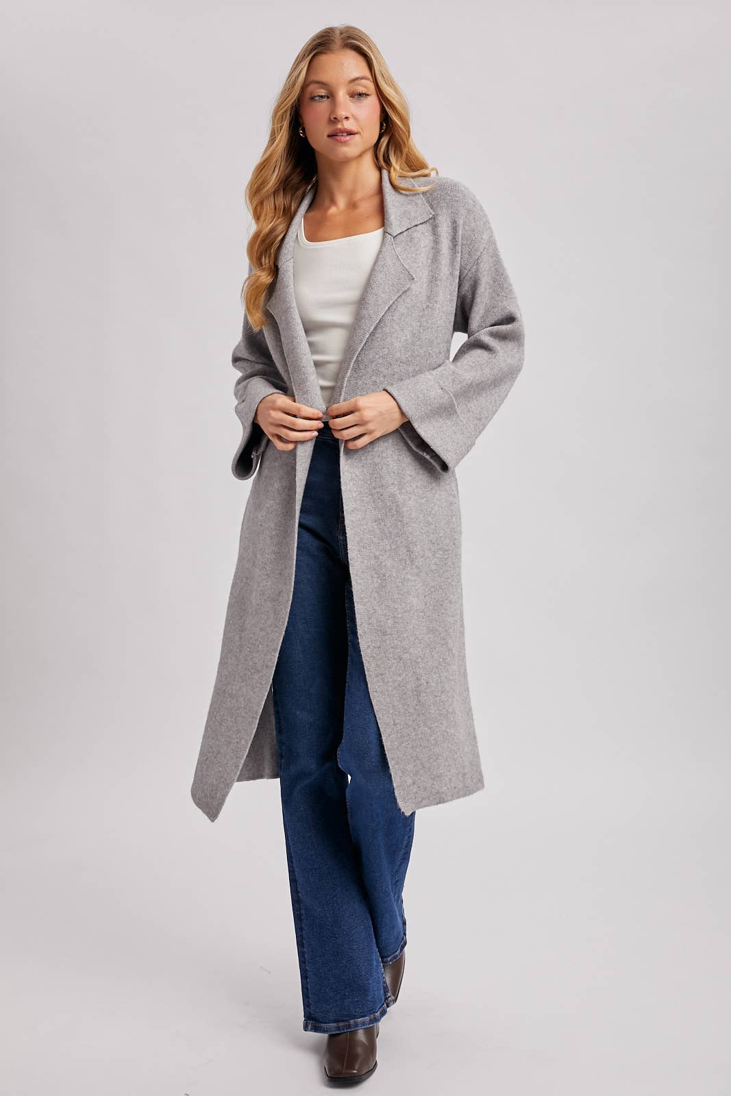 Bluivy - EFFORTLESS KNITTED TRENCH COAT