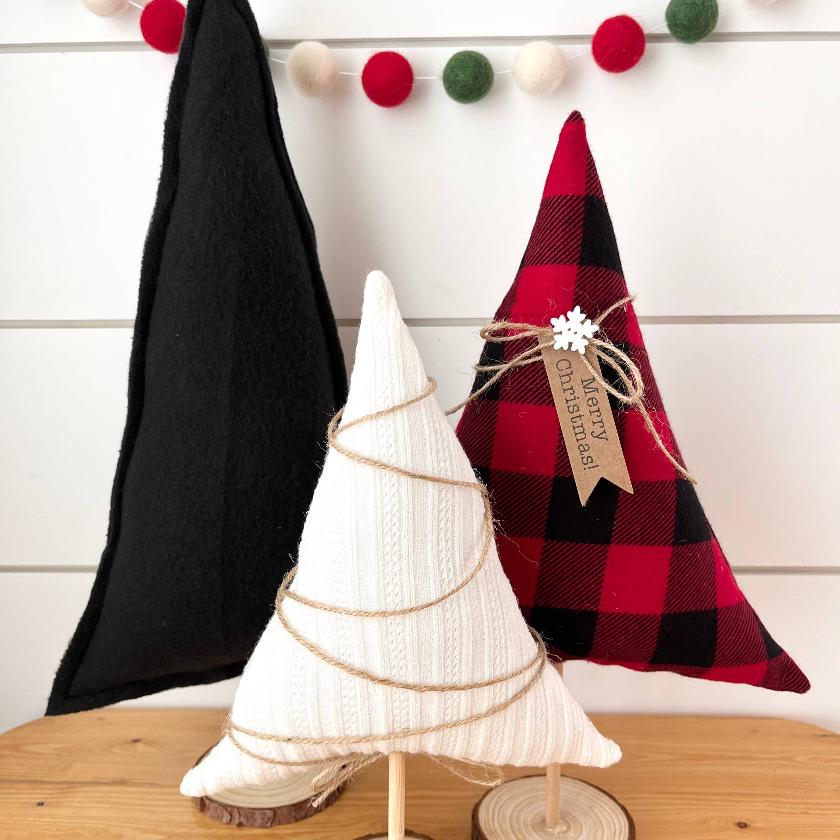 Fabric Buffalo Check Christmas Tree