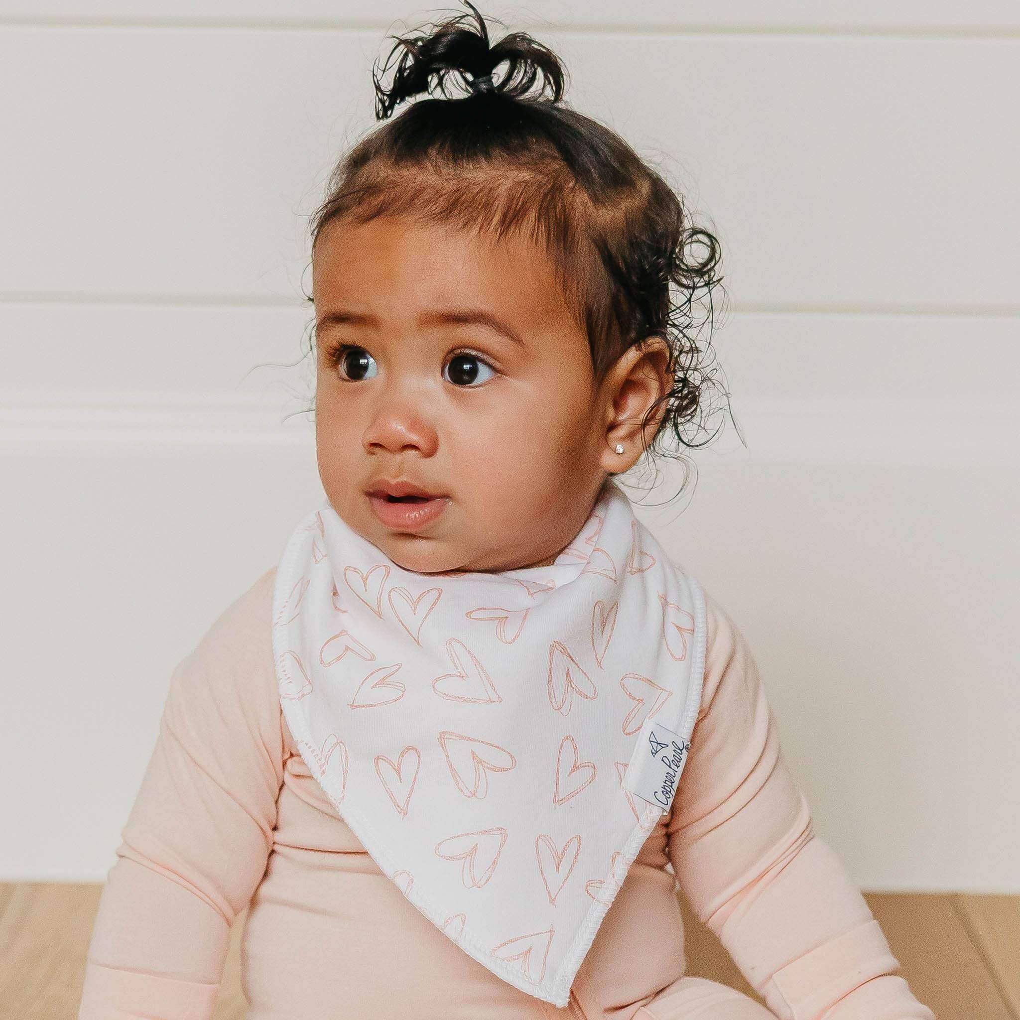 Copper Pearl - 4 Pack Baby Bandana Bibs - Lola