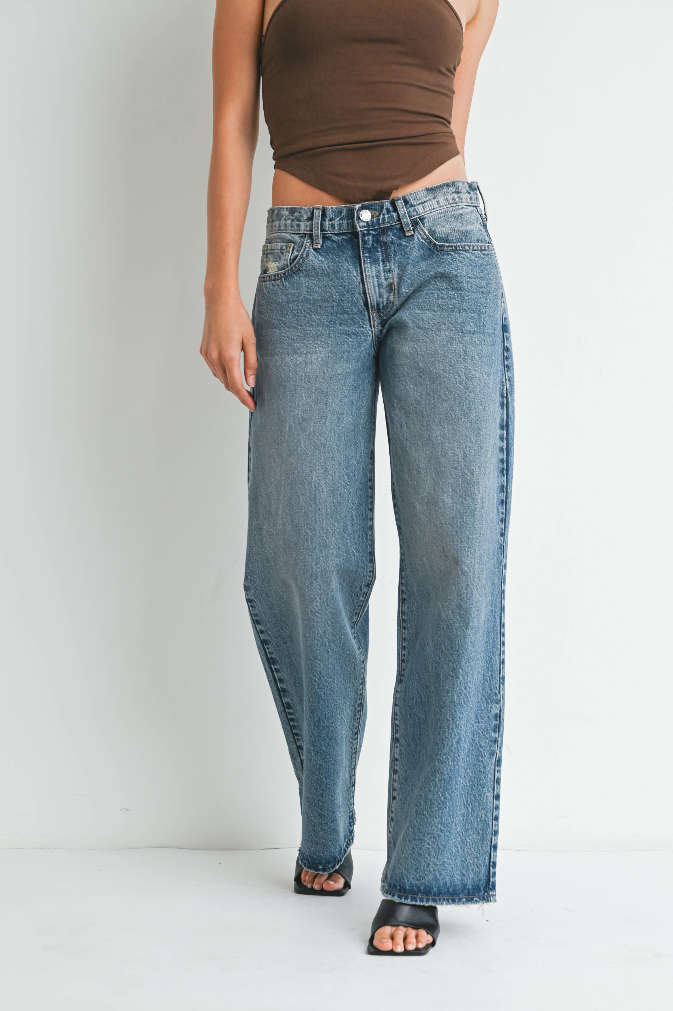 JUST BLACK DENIM -Low Rise Baggy Slouch
