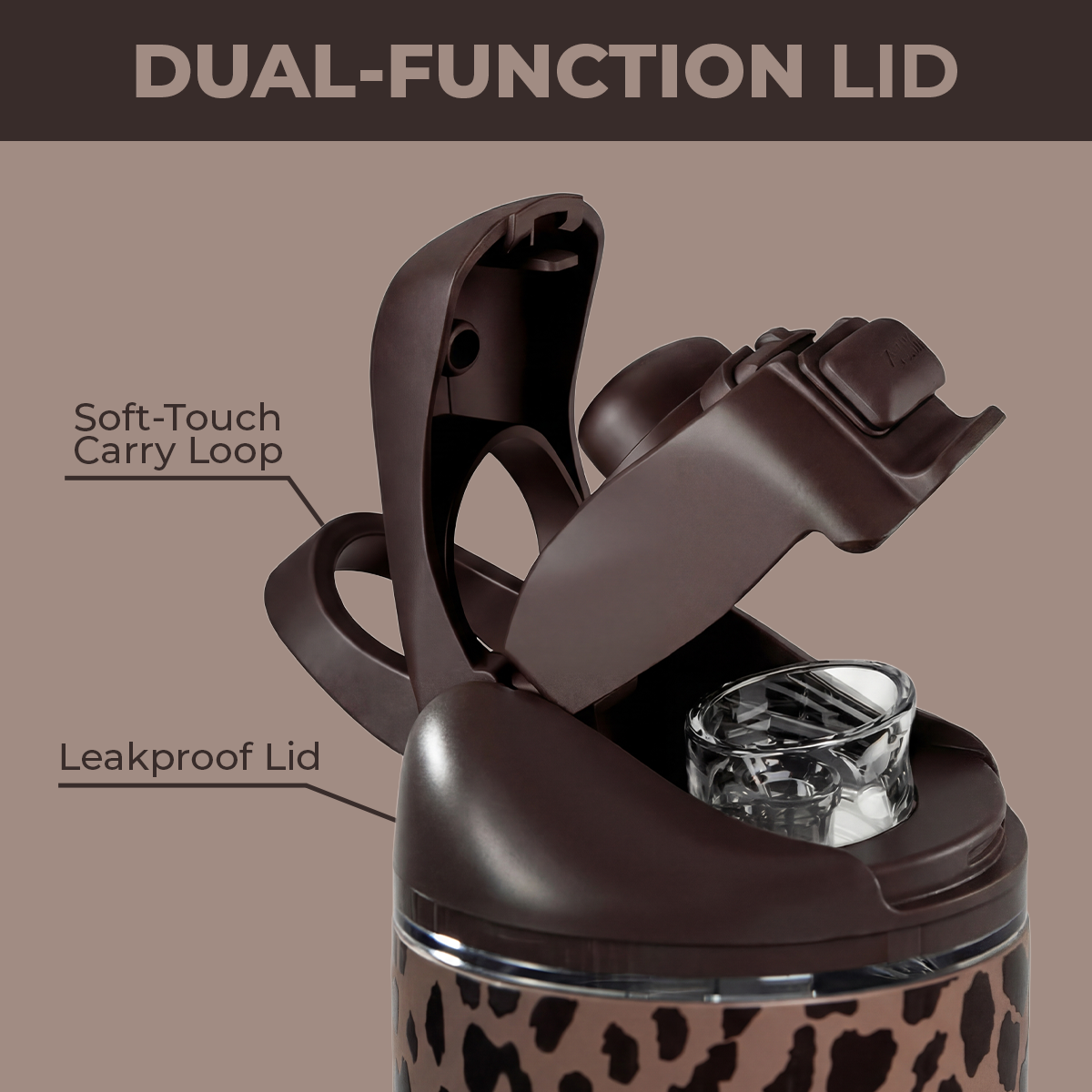 HydroJug - Brown Leopard HydroJug 32oz Ease2o