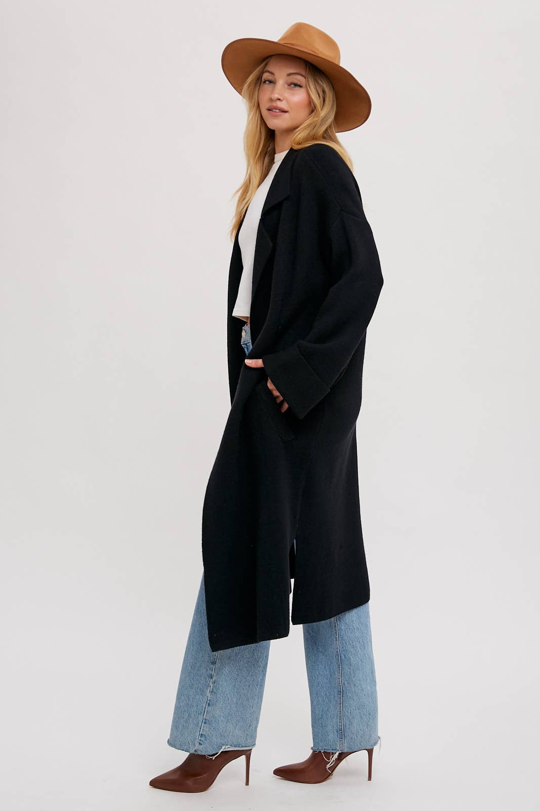 Bluivy - EFFORTLESS KNITTED TRENCH COAT