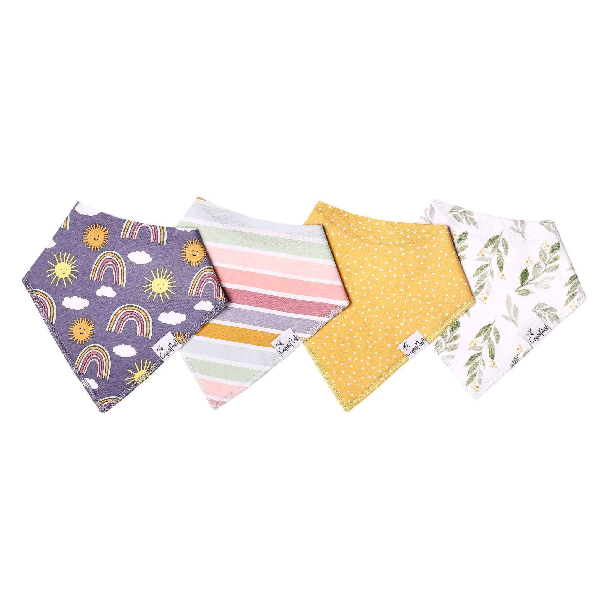 Copper Pearl - 4 Pack Baby Bandana Bibs - Hope
