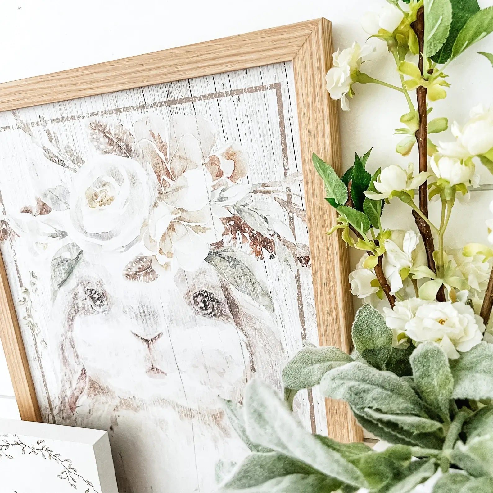 WillowBee Signs & Designs - Bunny with Flower Crown Spring Sign