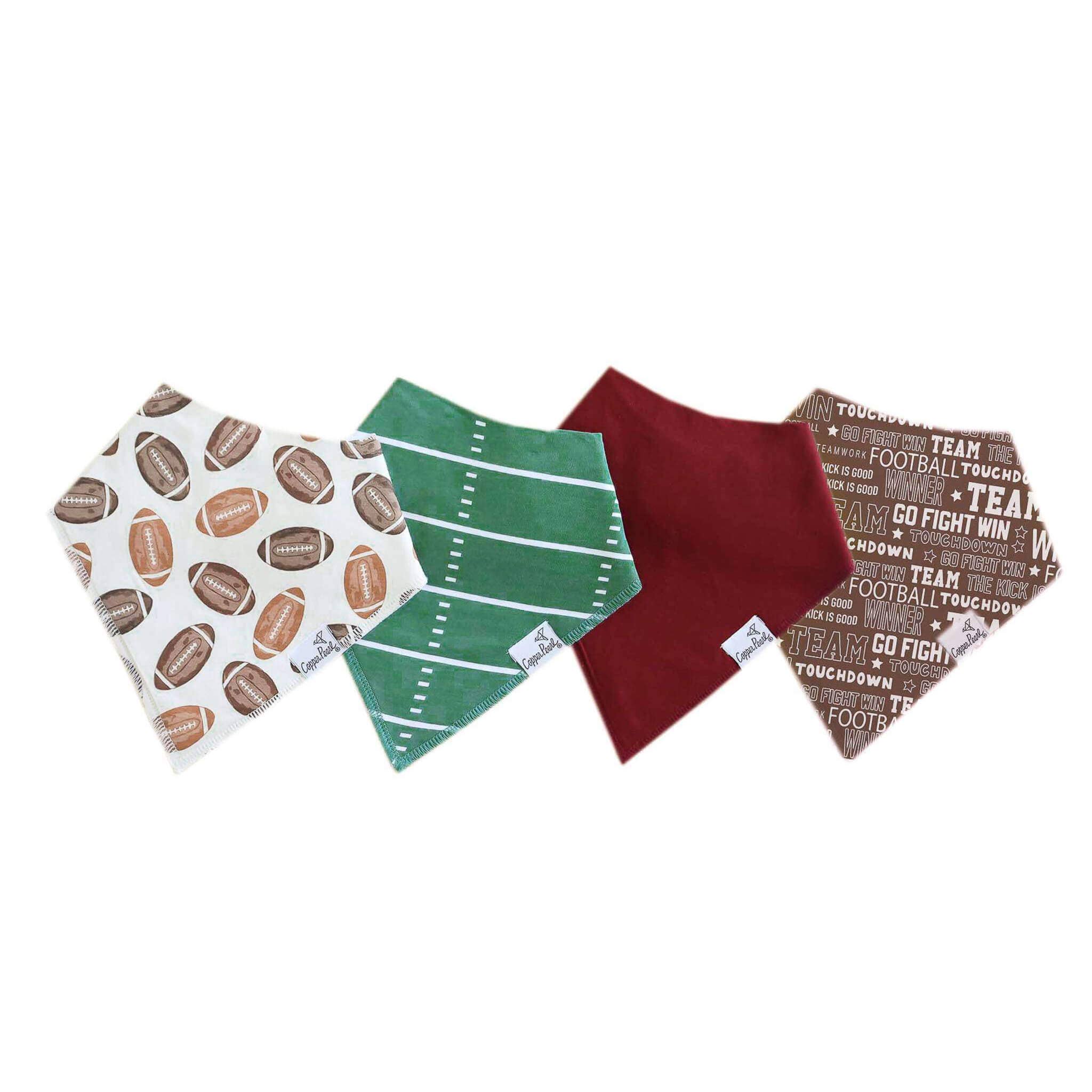 Copper Pearl - 4 Pack Baby Bandana Bibs - Blitz