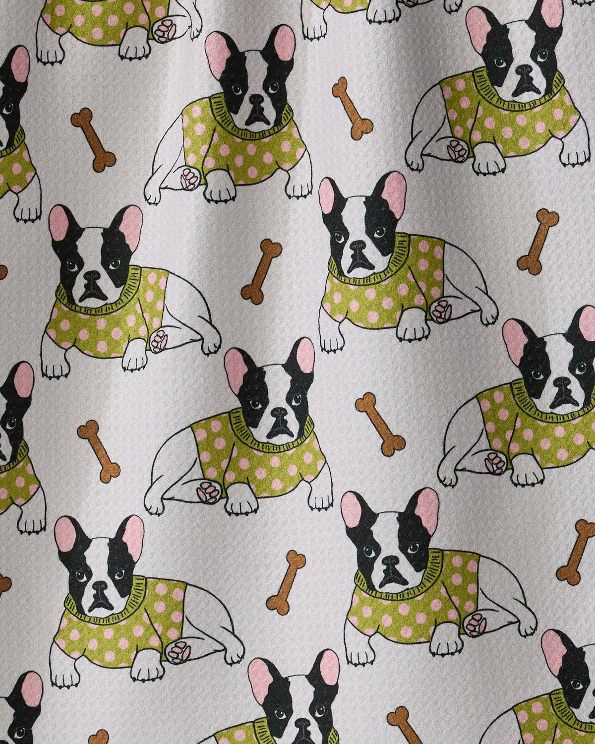 Geometry - Frenchie Fun Tea Towel