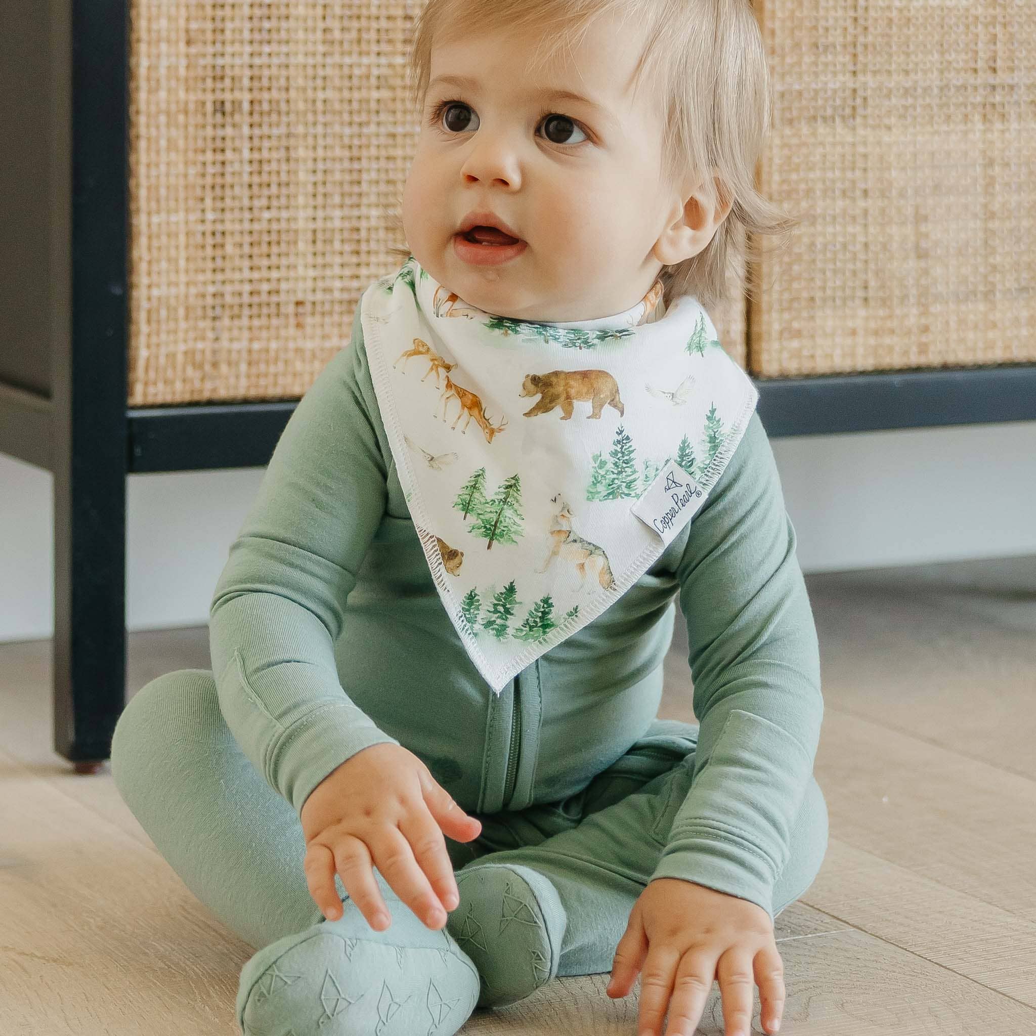 Copper Pearl - 4 Pack Baby Bandana Bibs - Wilder