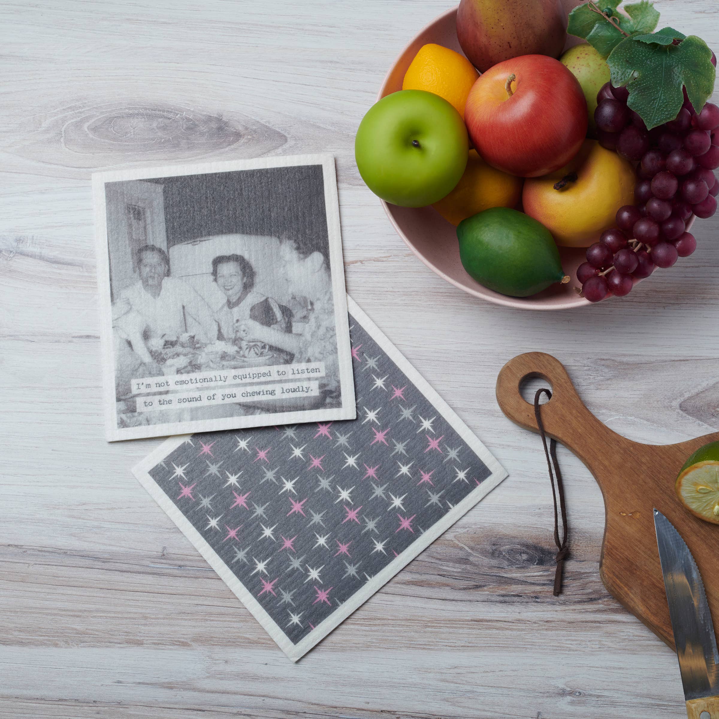 Chewing Loudly Swedish Dishcloth Set | Primitives by Kathy