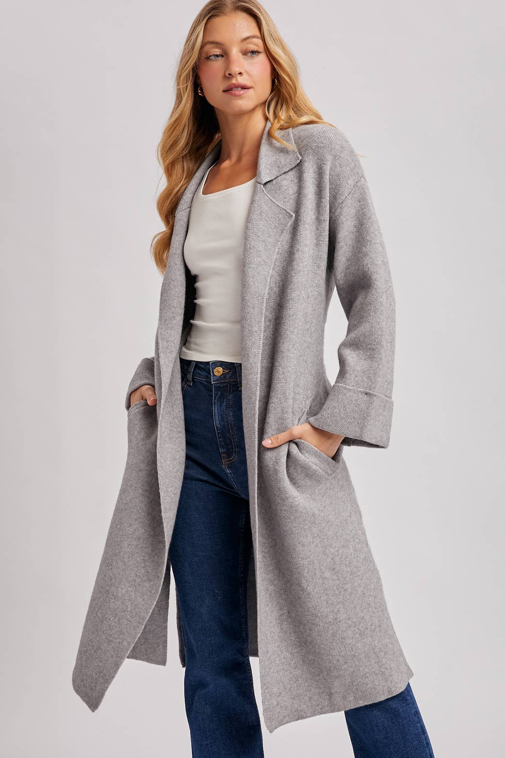 Bluivy - EFFORTLESS KNITTED TRENCH COAT