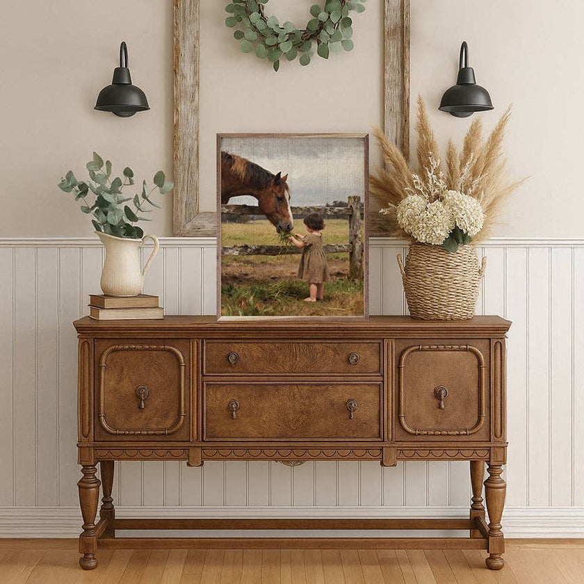 A Girl And Her Horse Framed Art