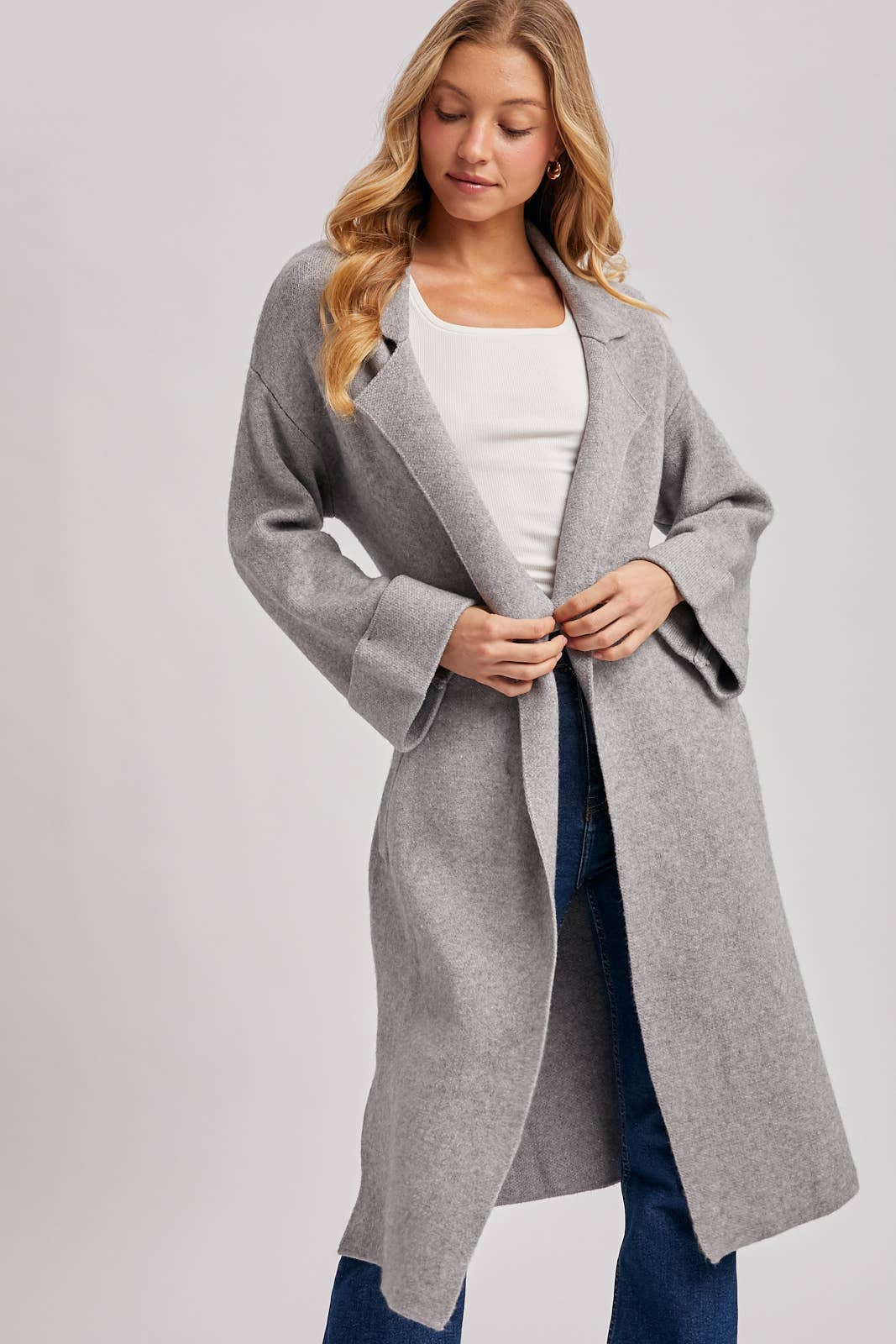 Bluivy - EFFORTLESS KNITTED TRENCH COAT