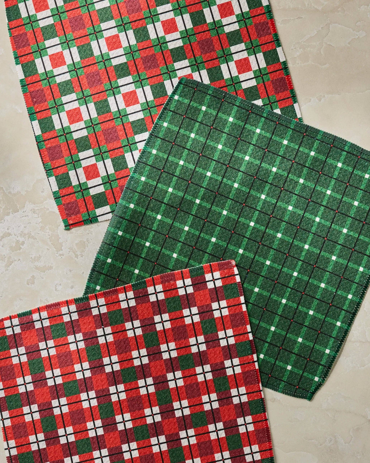 Geometry - Noel Plaid Dishcloth Set - Holiday 2026