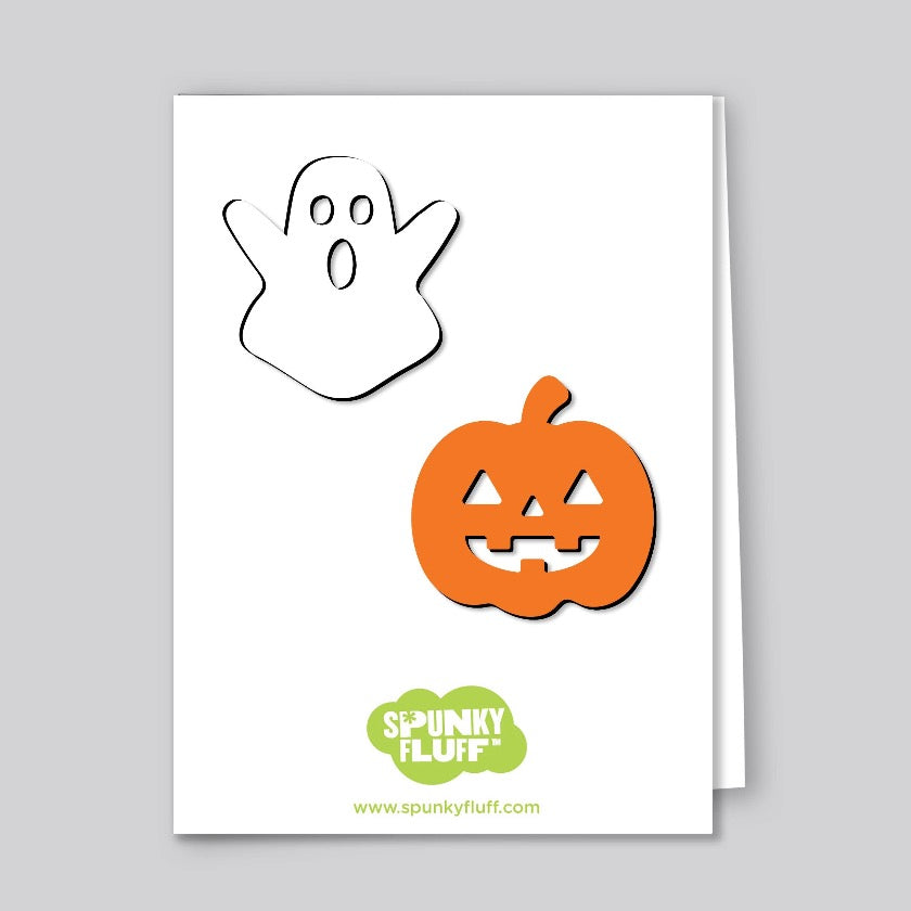 Limited Edition Ghost and Jack-O-Lantern Magnet Set, Small