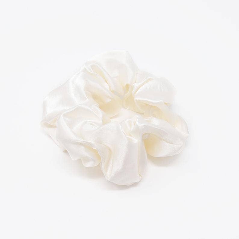 Satin Scrunchie - White