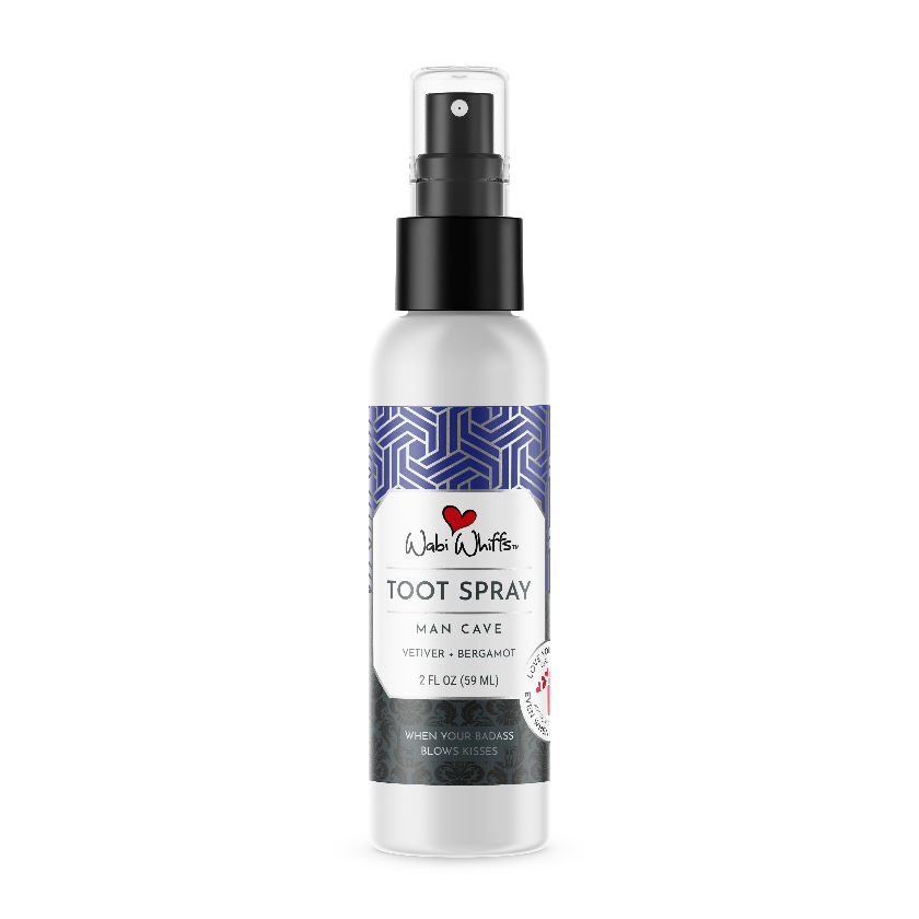 Wabi Whiffs - 2oz Man Cave (Bergamot + Vetiver) TooT Spray Air Care