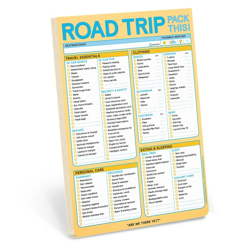 Road Trip Pad (Pastel Version) - Knock Knock