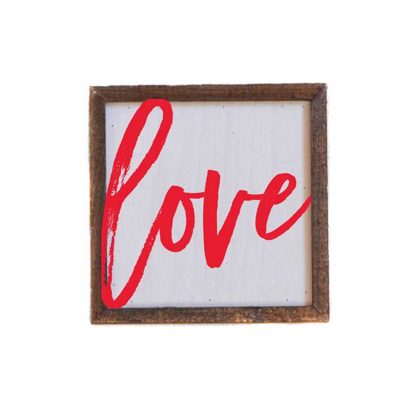 6X6 Love Sign (red)- Valentine's Day Sign