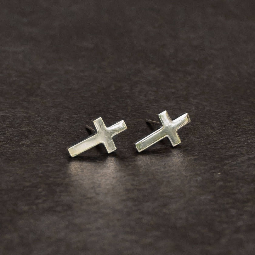 The Gretta Silver Cross Earrings - Panache 415