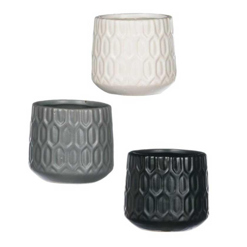 GRAY MOD EMBOSSED MINI POT | The Shops SD