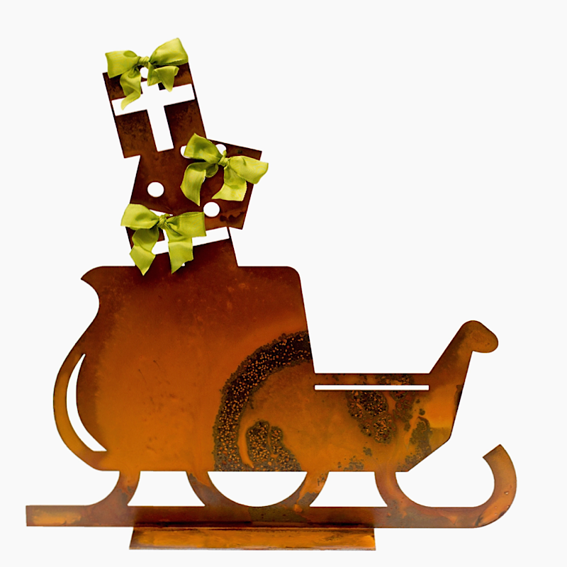 Santa's Sleigh with Cream Ribbon- Prairie Dance