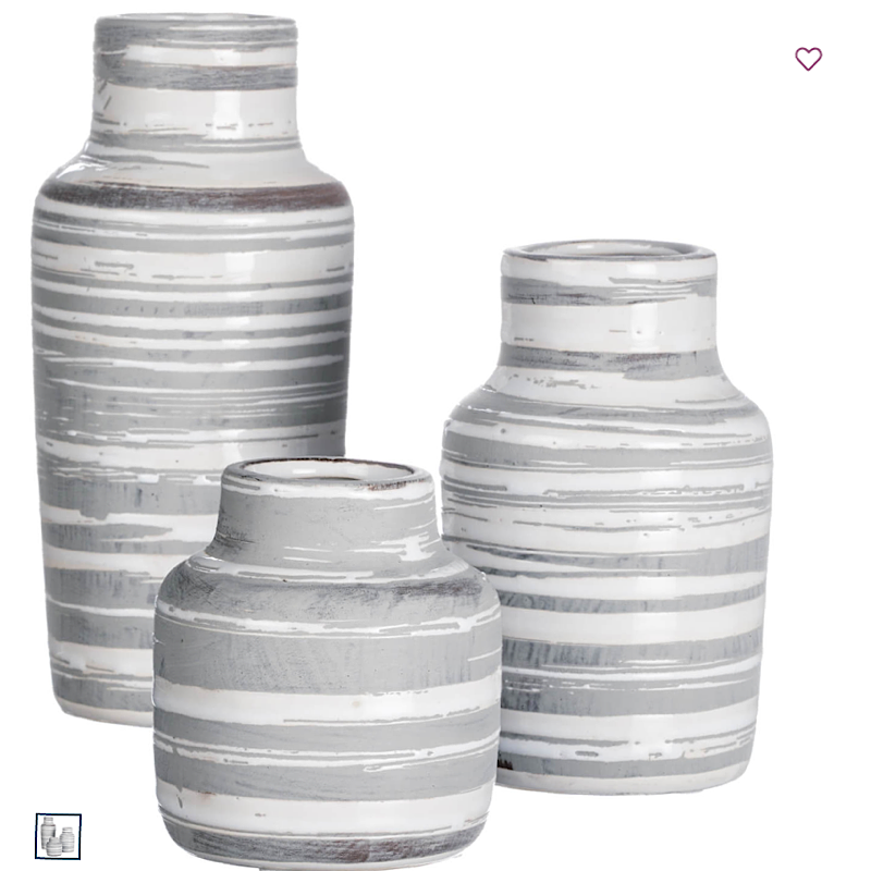 STRIPED BOTTLE VASE