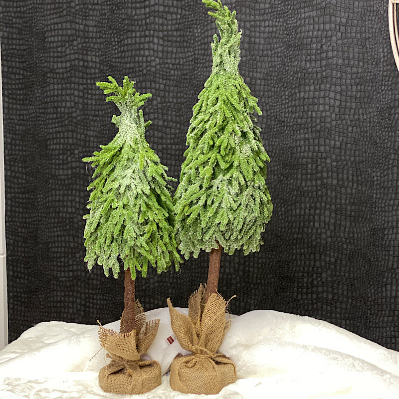 Glittery Tree In Burlap Sack