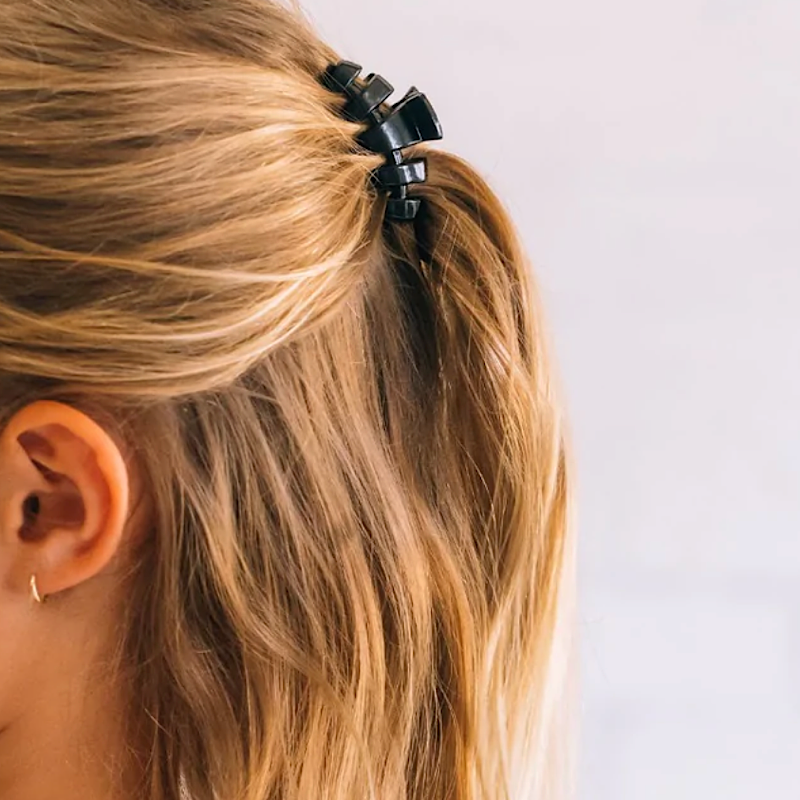 Jet Black Tiny Hair Clip - Teleties