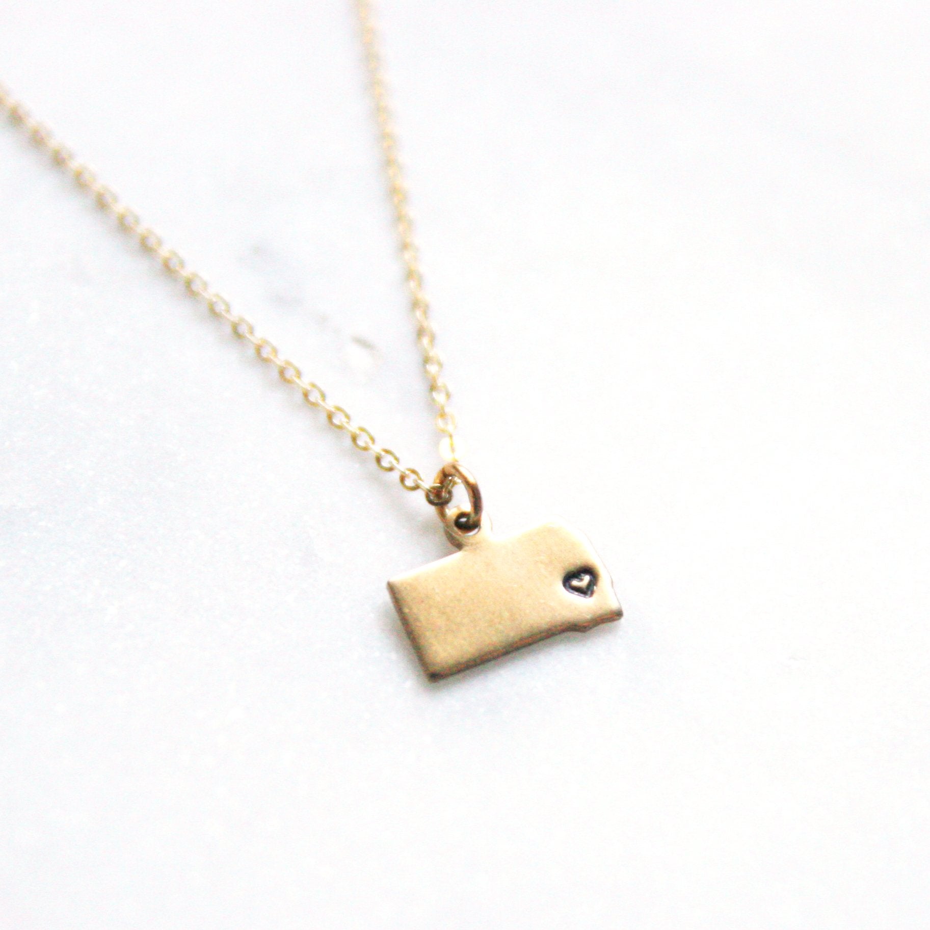 South Dakota - State Heart Necklace