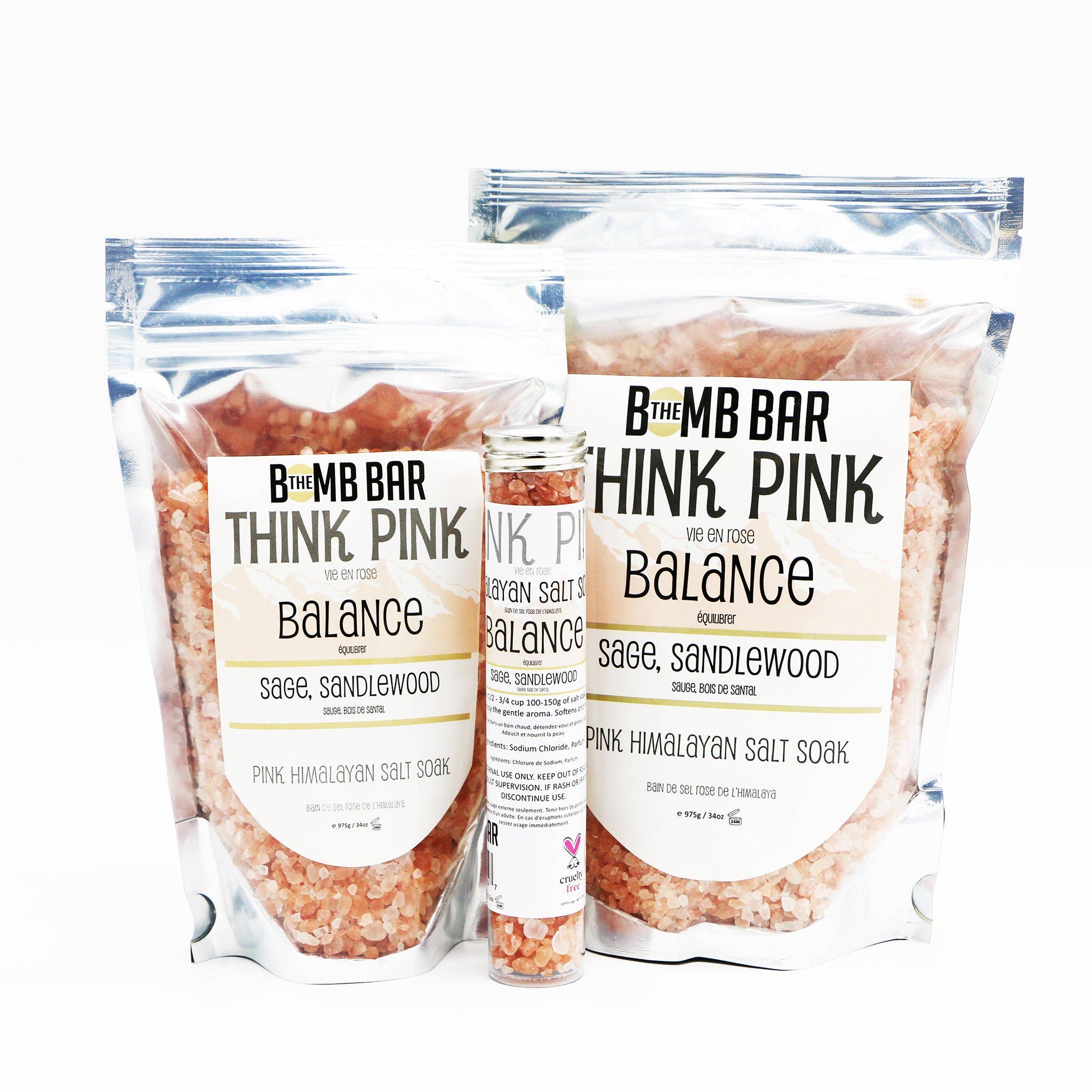 The Bomb Bar Wholesale - Bath Soak - Think Pink Himalayan Pink Salt Detox