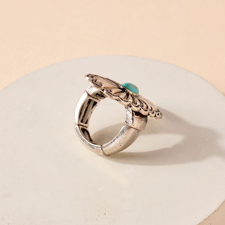 Turquoise Stone Western Ring